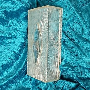 Vintage Retro Lucite Starburst Design Celebrity Tissue Box Holder